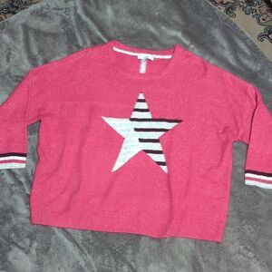 Next hot pink star child  Pre-owned over sized hiJumper sweater- pink, so soft